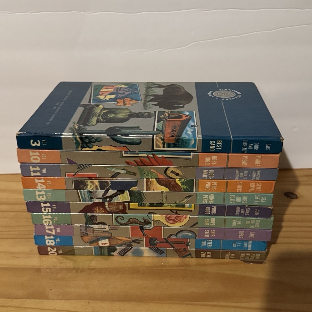 Funk & Wagnalls Standard Treasury of Learning 1960 Vintage Book Set 10 Volumes